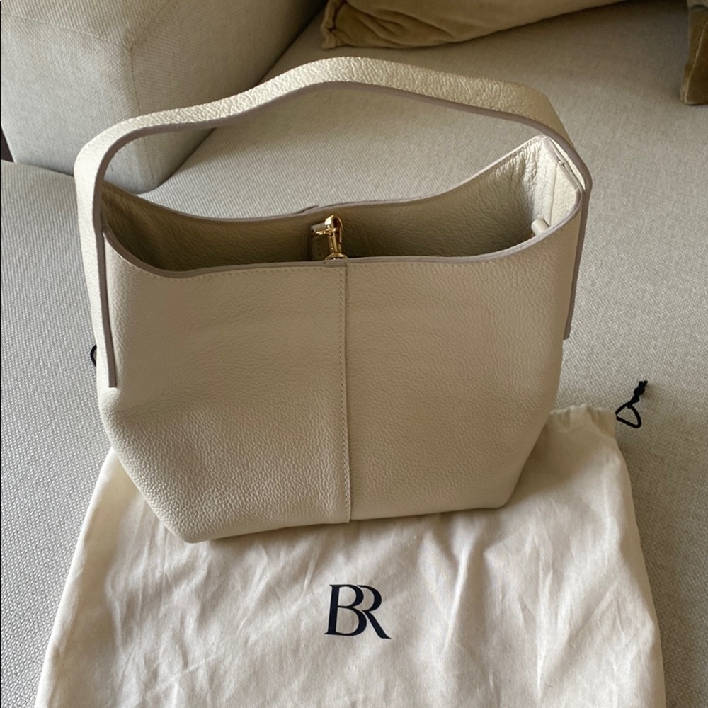 Banana Republic Cream Leather Shoulder Bag